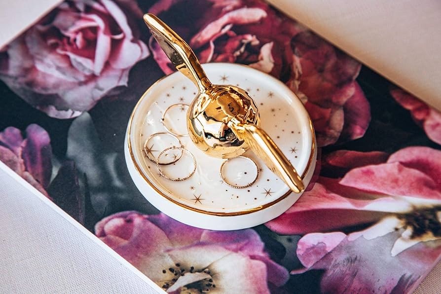 置物  GOLD DISH Harry Potter Golden Snitch Ceramic Trinket Tray | Quidditch